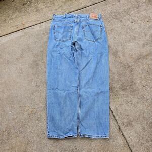 Vtg Y2k LEVI'S 550 Medium Wash Relaxed Fit Baggy Denim Jeans Tagged 38 x 32